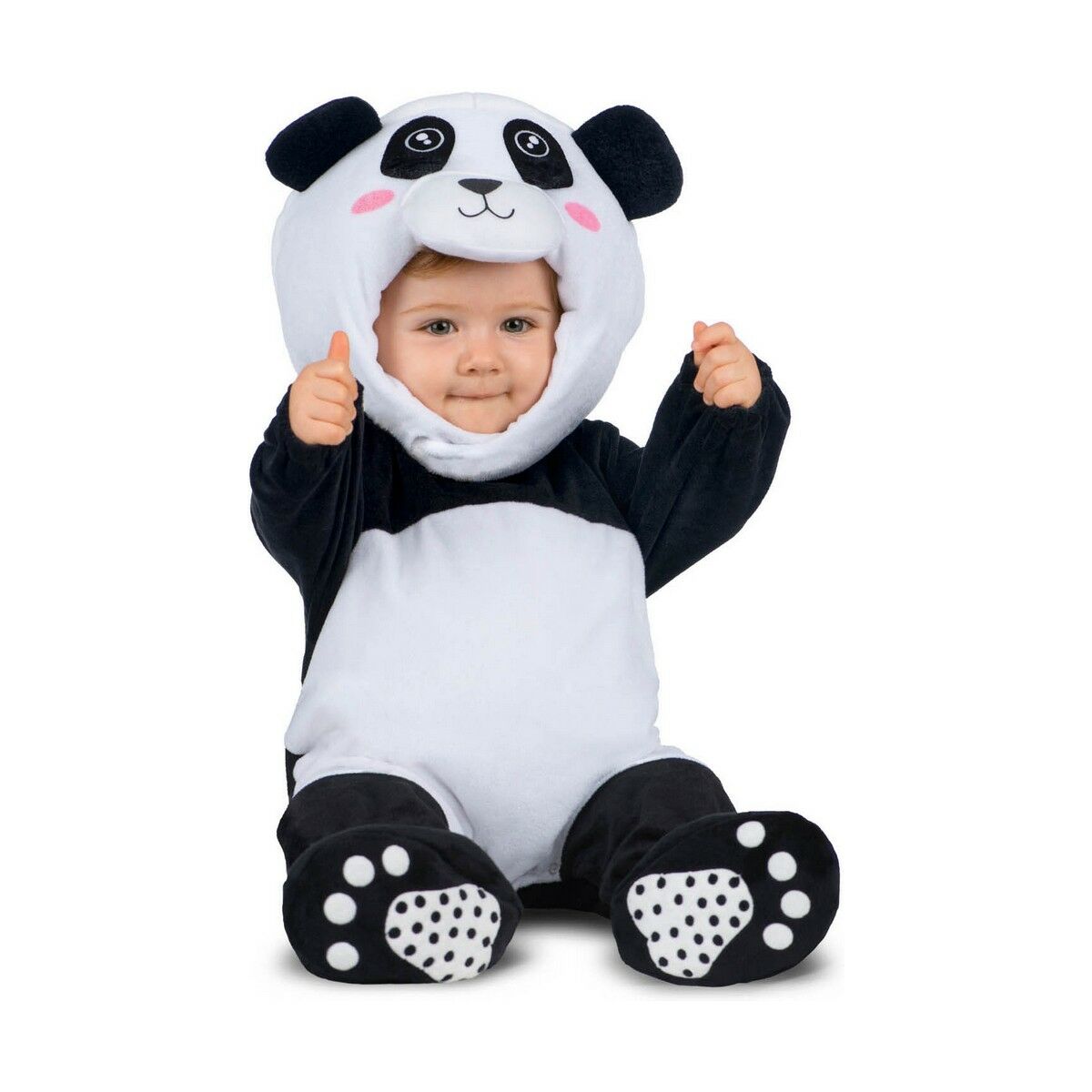 Maskeraddräkt bebis My Other Me Svart Vit Panda (4 Delar)