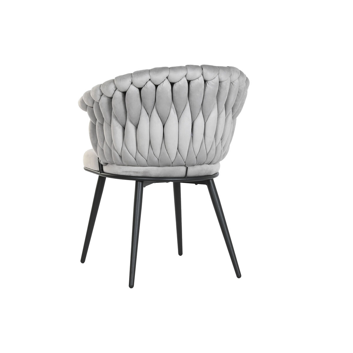Matsalsstol Home ESPRIT Svart Grå Polyester Metall 60 x 66 x 84 cm 66 x 60 x 84 cm - 3