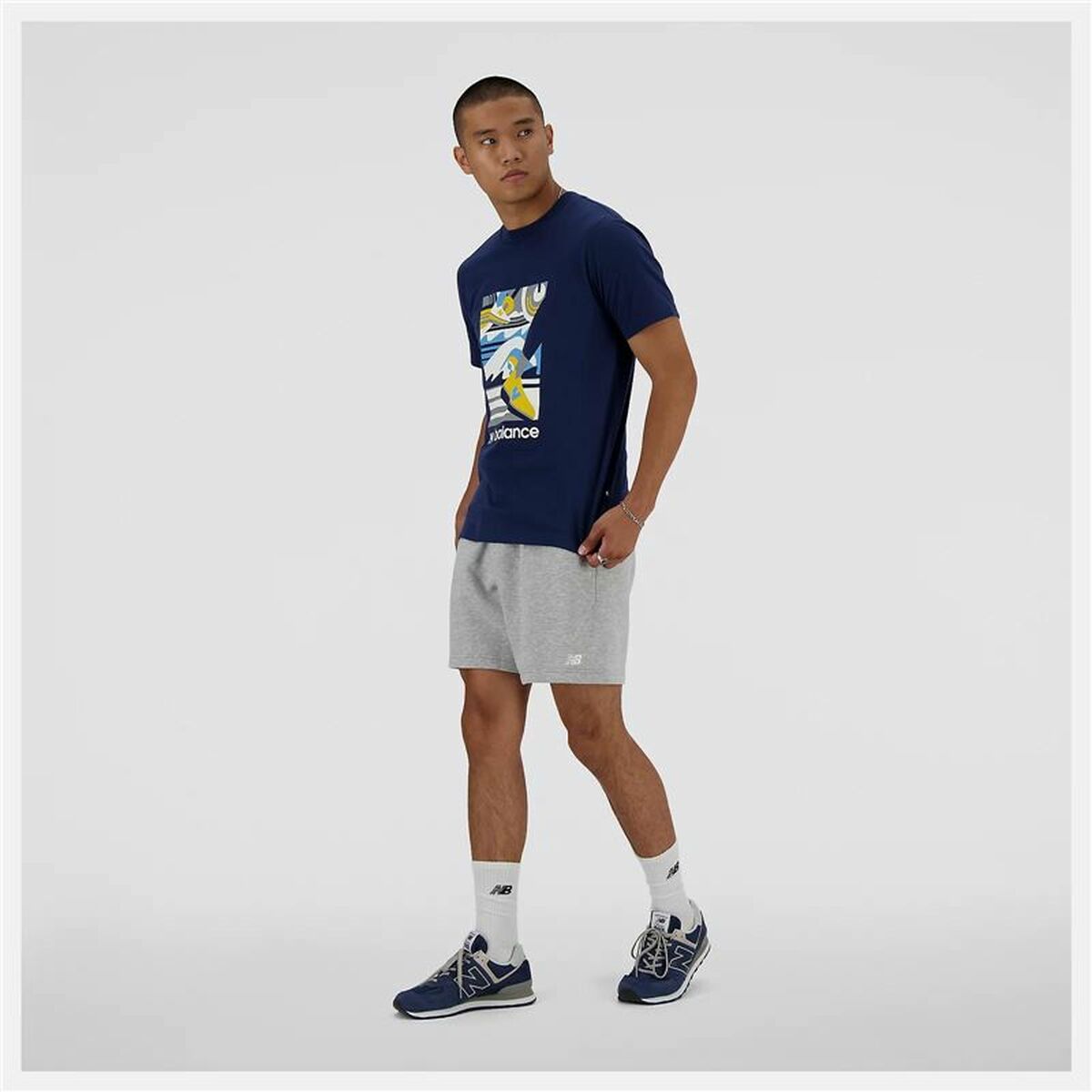 T-shirt med kortärm Herr New Balance Sport Essentials Triathlon Blå - 5