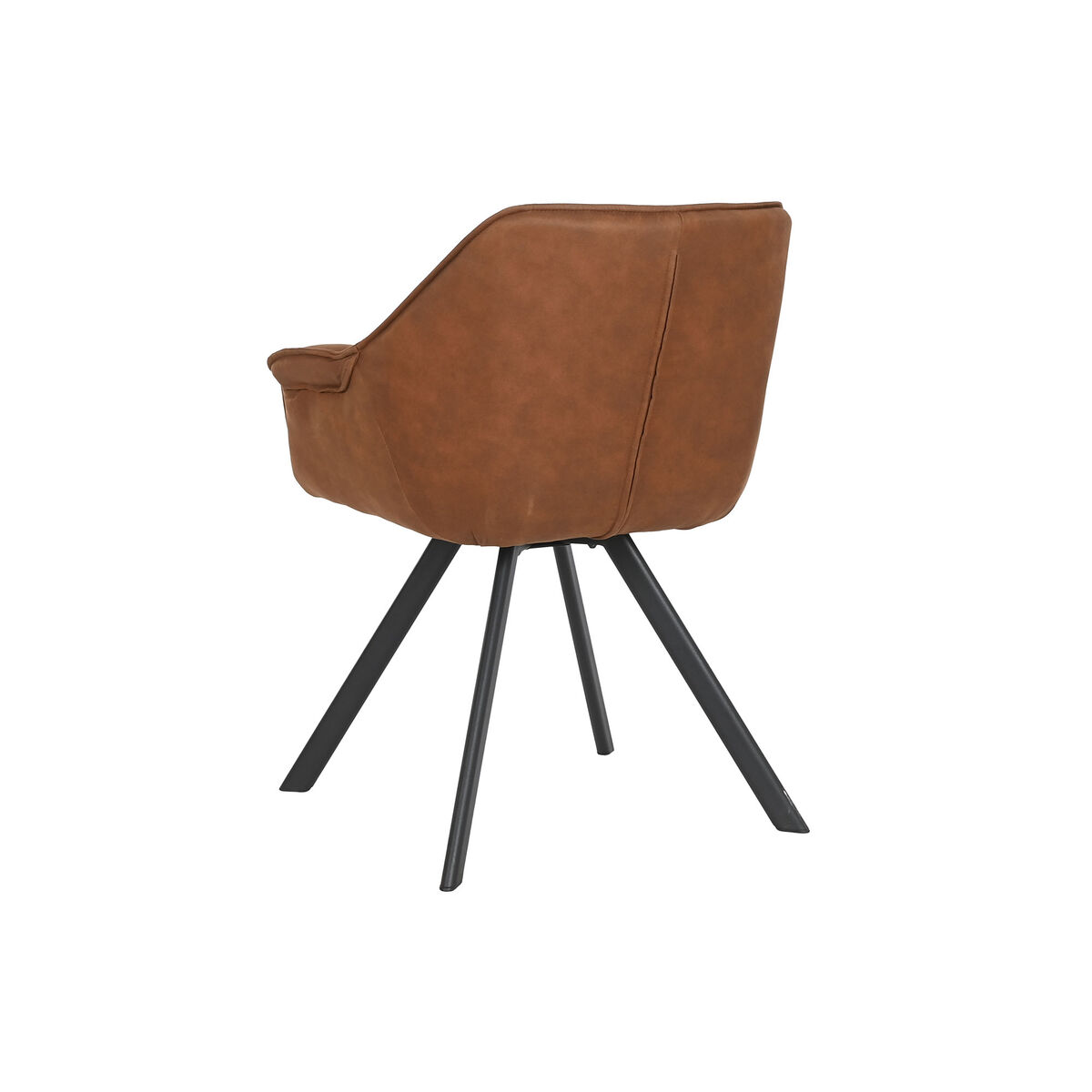 Matsalsstol Home ESPRIT Svart Kamel Metall Mikrofiber 64 x 67 x 85 cm 67 x 64 x 83 cm - 3