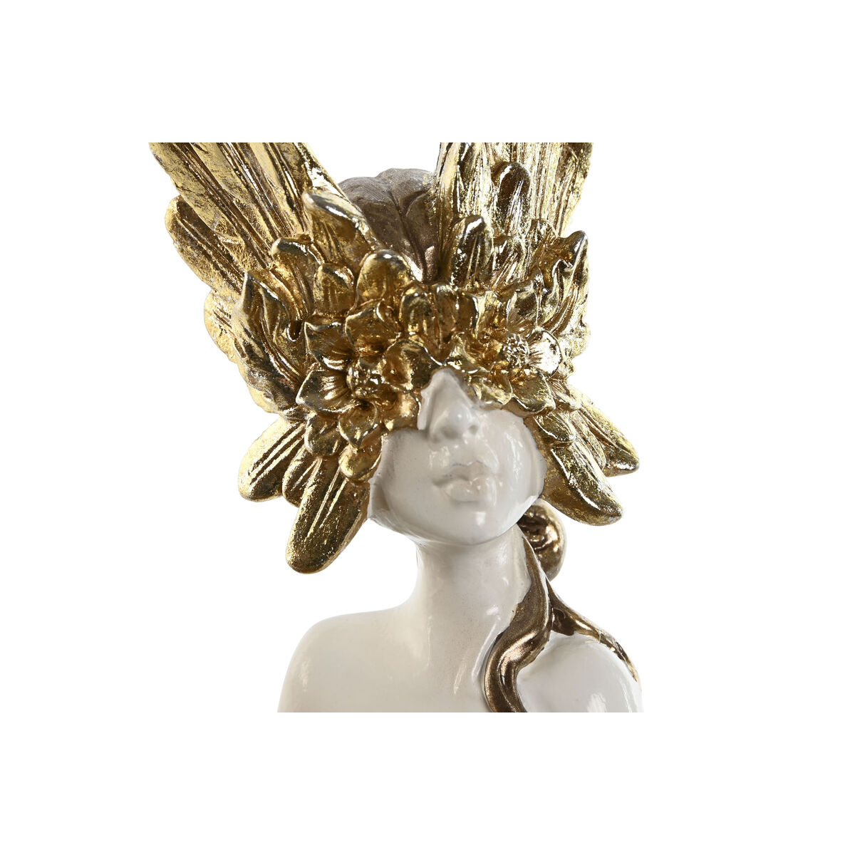 Prydnadsfigur Home ESPRIT Vit Gyllene 23 x 13 x 33 cm - 3