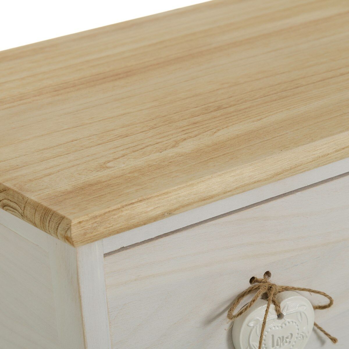 Kommod SWEET HEART Kräm Naturell 71 x 32 x 49 cm - 2