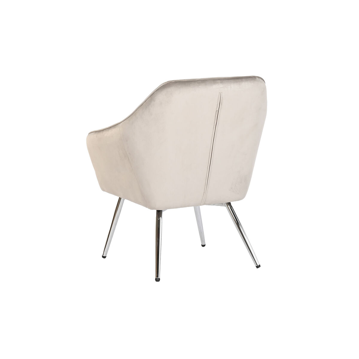 Fåtölj Home ESPRIT Grå Kräm Gyllene Silvrig Polyester Metall 74 x 74 x 90 cm 74 x 67 x 90 cm - 3