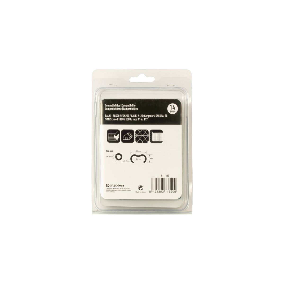 Häftklamrar Salki 111620  Omega 20 (1000 Unidades) - 3