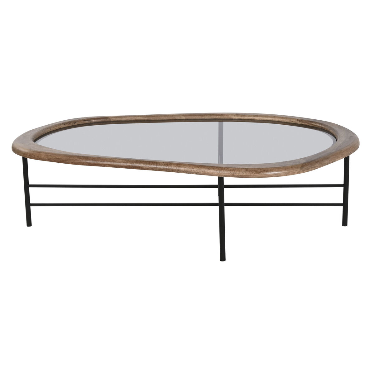 Soffbord Home ESPRIT Brun Svart Glas Granträ 120 x 69 x 33 cm - 5