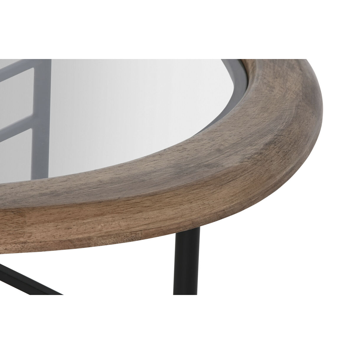 Soffbord Home ESPRIT Brun Svart Glas Granträ 120 x 69 x 33 cm - 3
