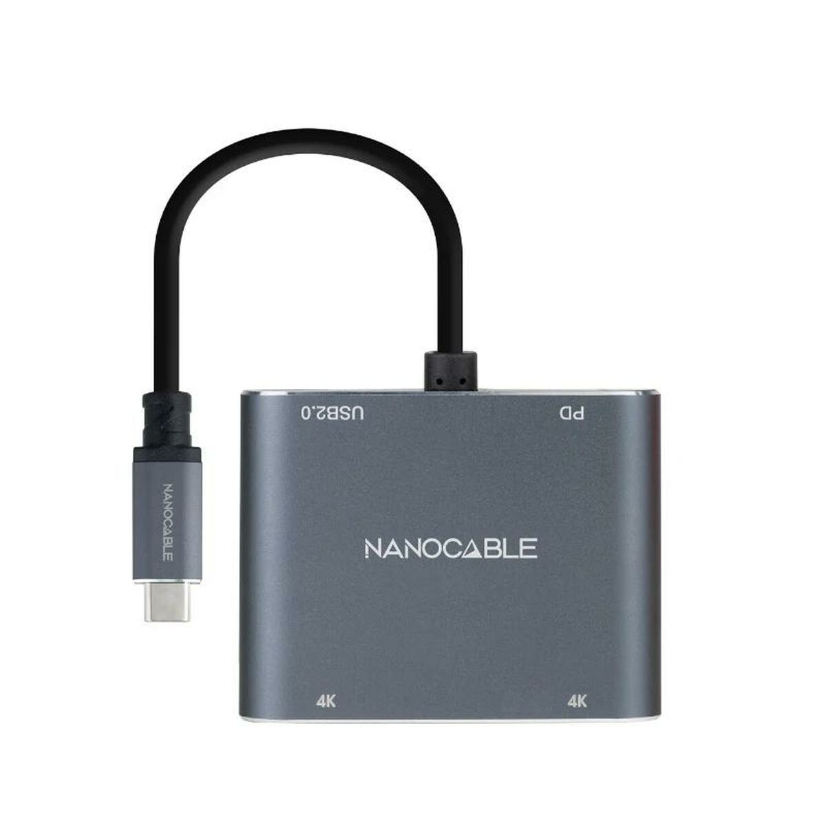 USB C till HDMI Adapter NANOCABLE 10.16.4305 4K Ultra HD Grå 15 cm - 6