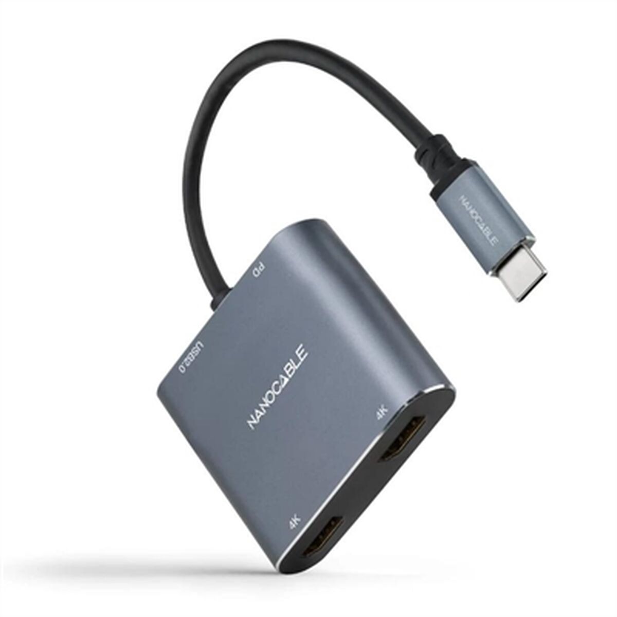 USB C till HDMI Adapter NANOCABLE 10.16.4305 4K Ultra HD Grå 15 cm - 5