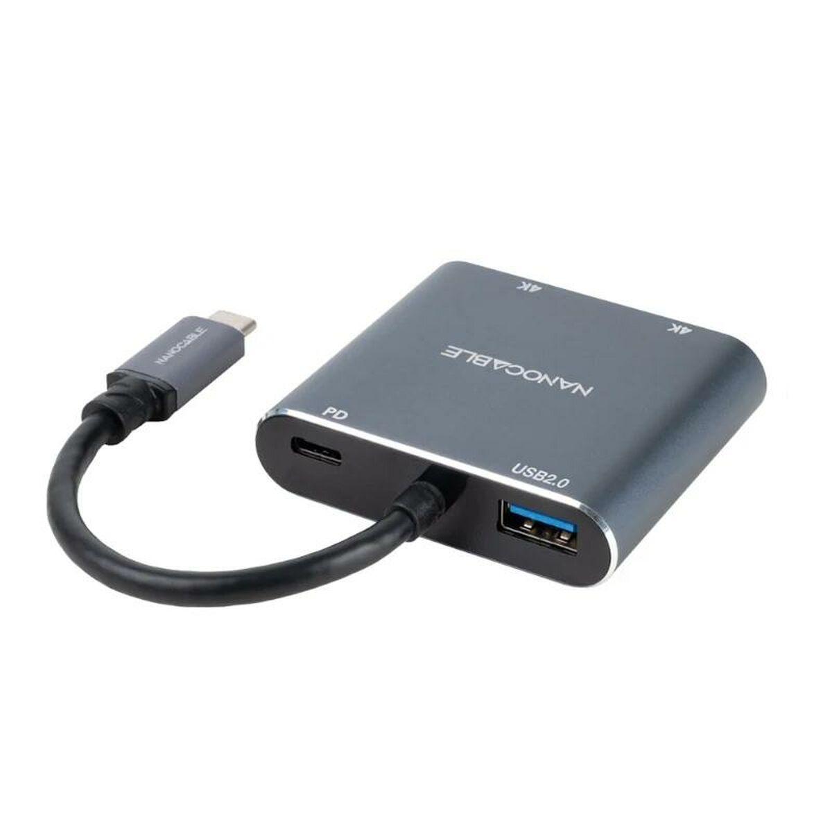 USB C till HDMI Adapter NANOCABLE 10.16.4305 4K Ultra HD Grå 15 cm - 3