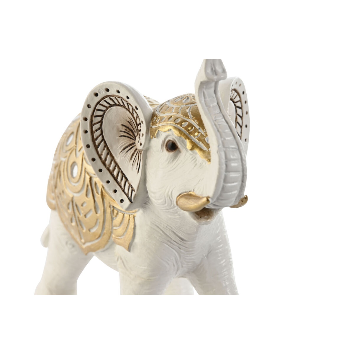 Prydnadsfigur Home ESPRIT Gyllene Elefant 15 x 6 x 14 cm - 3