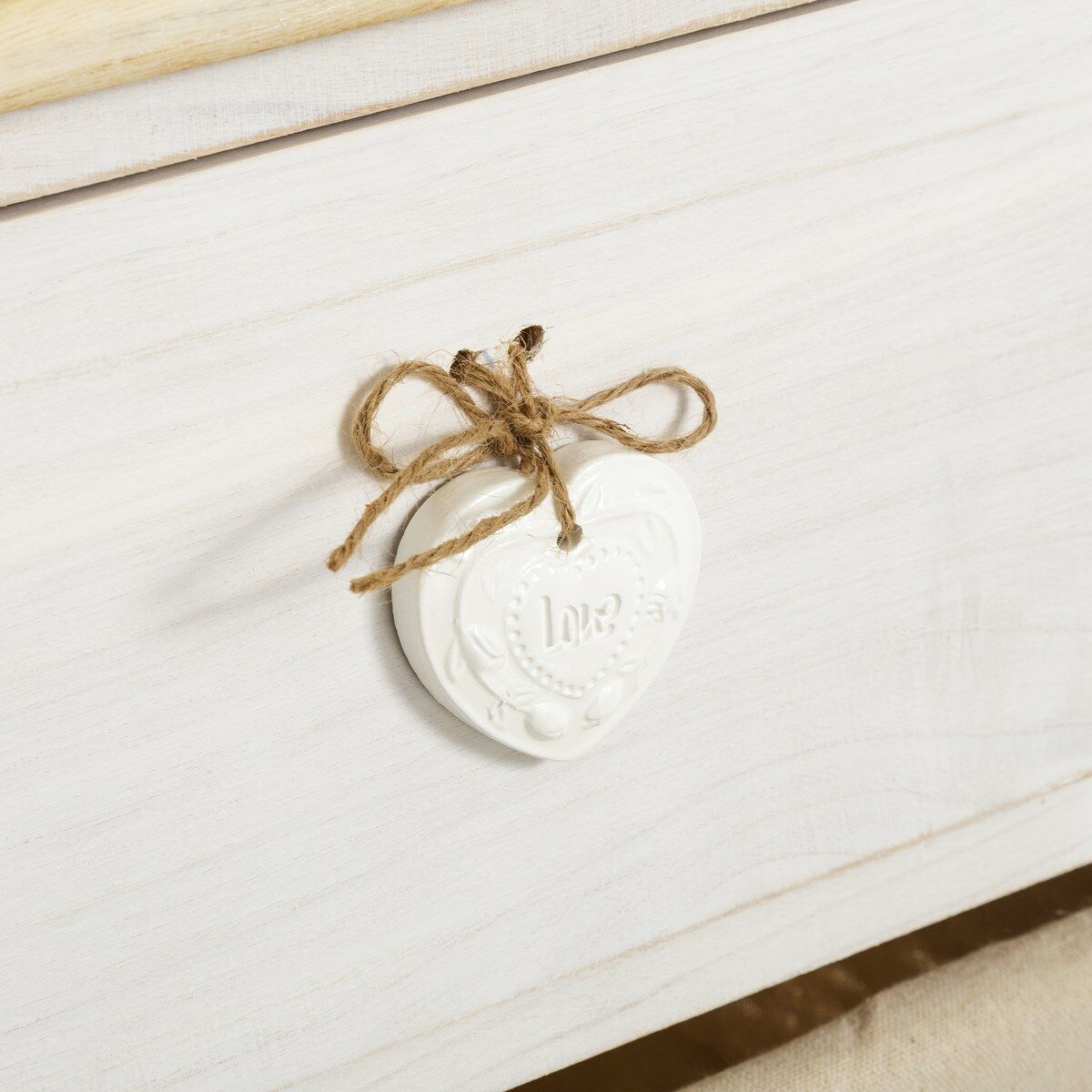 Byrå SWEET HEART Kräm Naturell 40 x 29 x 73 cm - 3