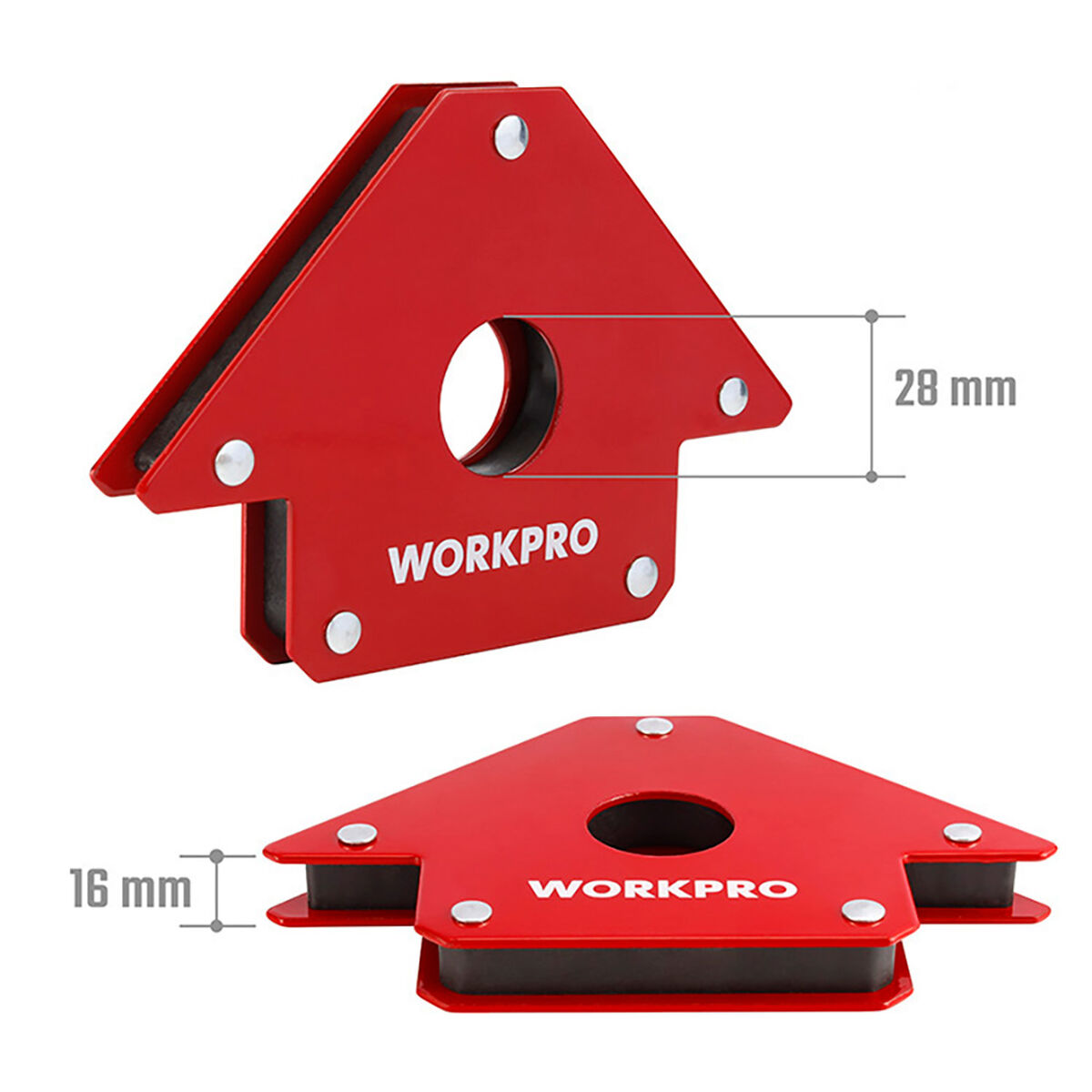 Magnetisk svetsvinkel Workpro 4" 10 cm - 5
