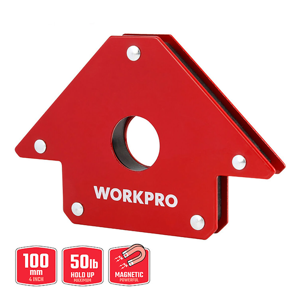 Magnetisk svetsvinkel Workpro 4" 10 cm - 2