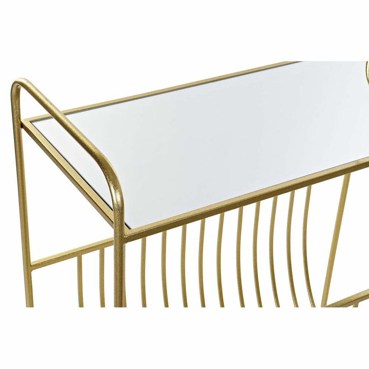Tidningsställ DKD Home Decor Speglar Gyllene Metall (76 x 35 x 83 cm) - 2