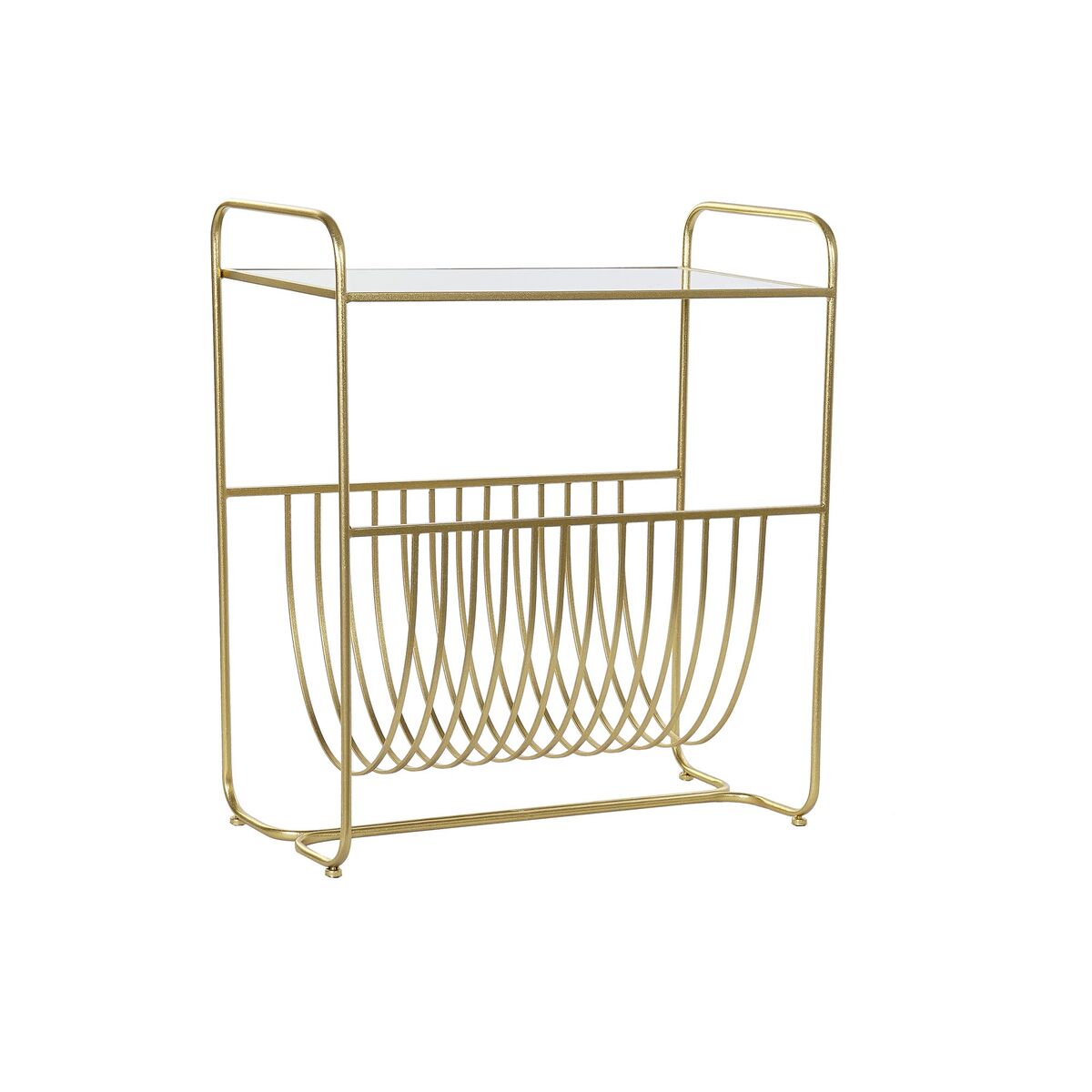 Tidningsställ DKD Home Decor Speglar Gyllene Metall (76 x 35 x 83 cm) - 3