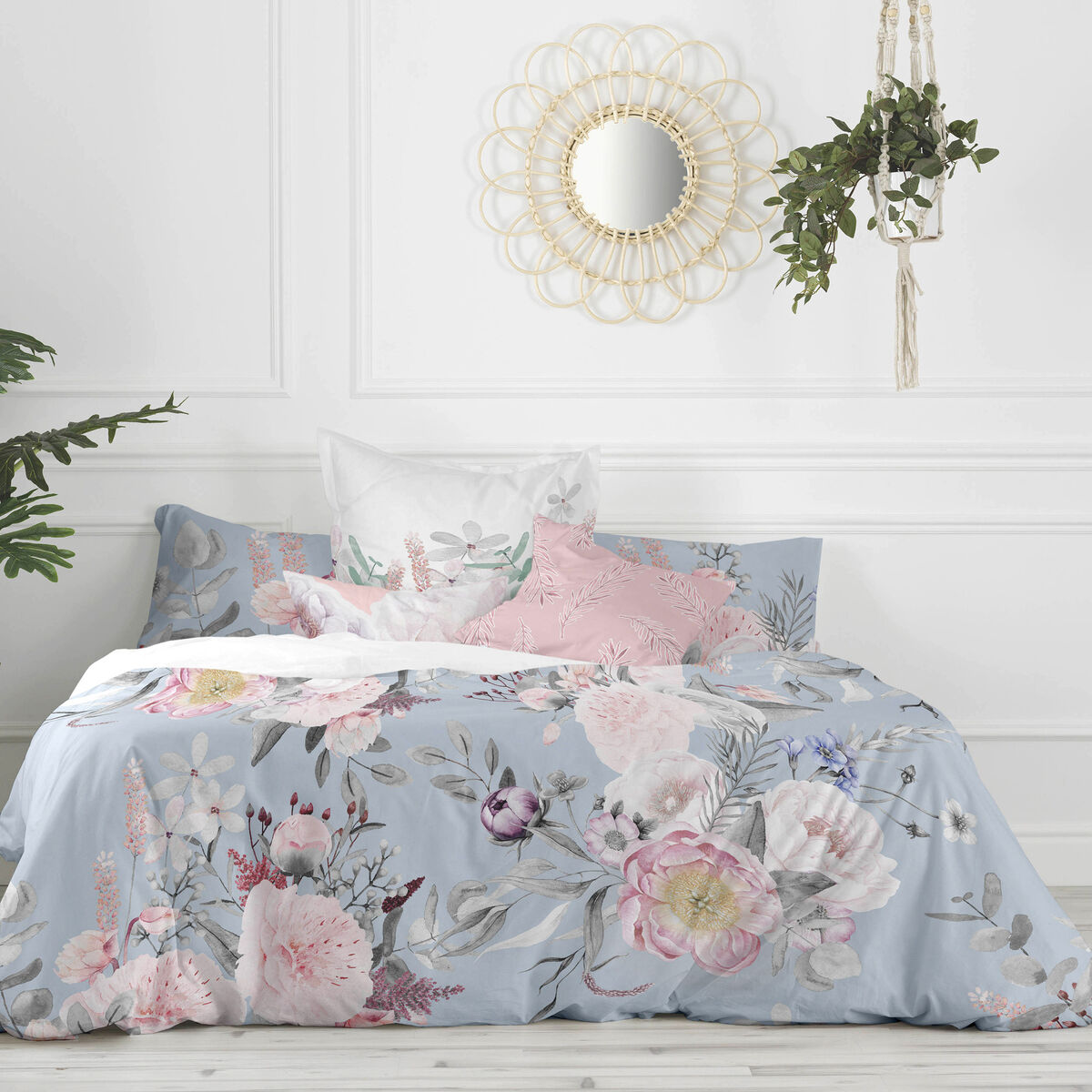 Påslakan HappyFriday Soft bouquet Multicolour 180 x 220 cm - 5