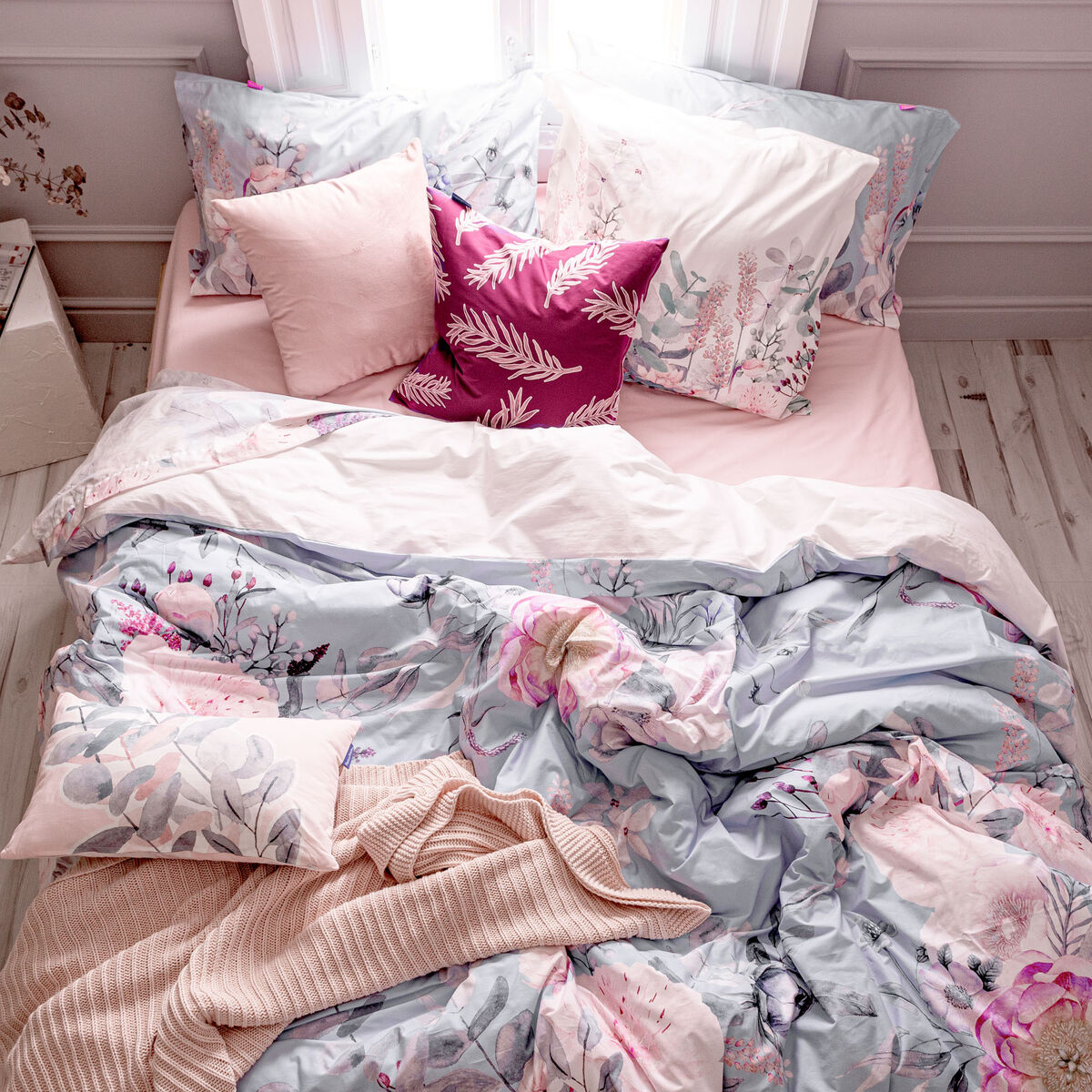 Påslakan HappyFriday Soft bouquet Multicolour 180 x 220 cm - 3