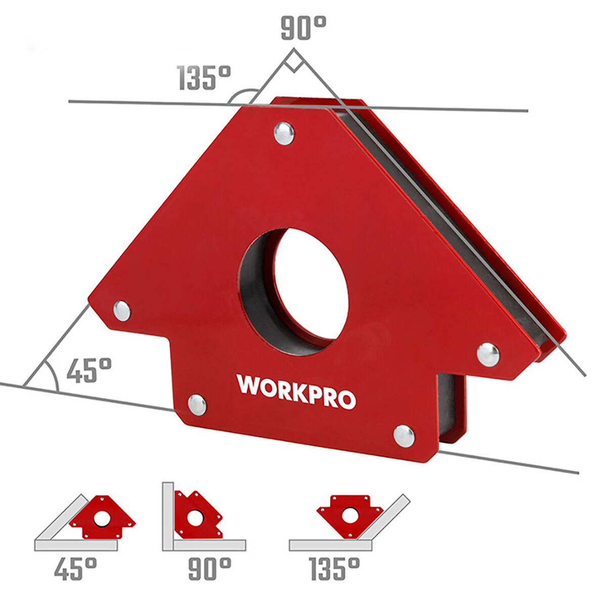 Magnetisk svetsvinkel Workpro 5" 12,5 cm - 2