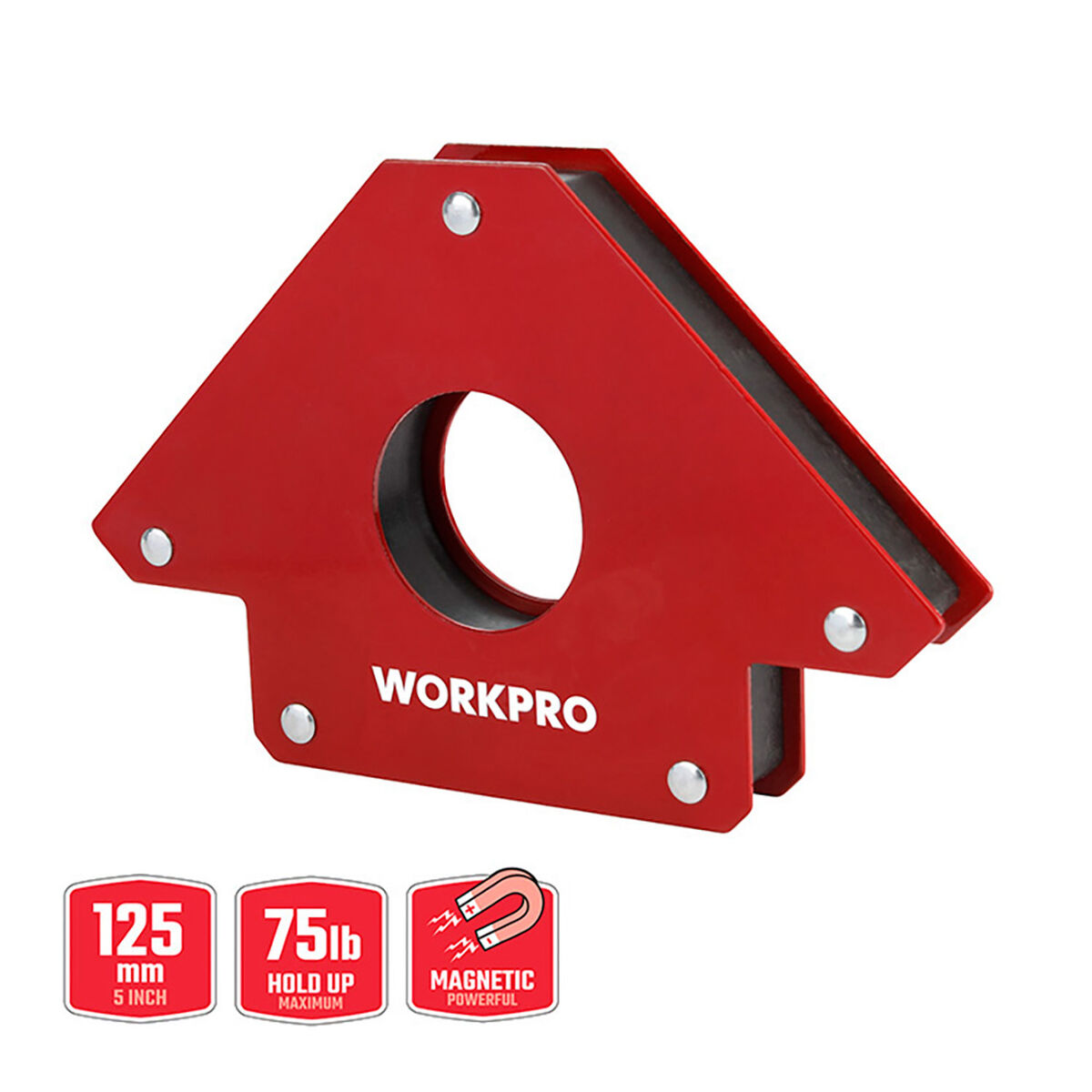 Magnetisk svetsvinkel Workpro 5" 12,5 cm - 6