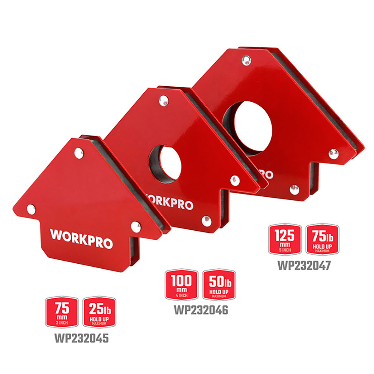 Magnetisk svetsvinkel Workpro 5" 12,5 cm - 5
