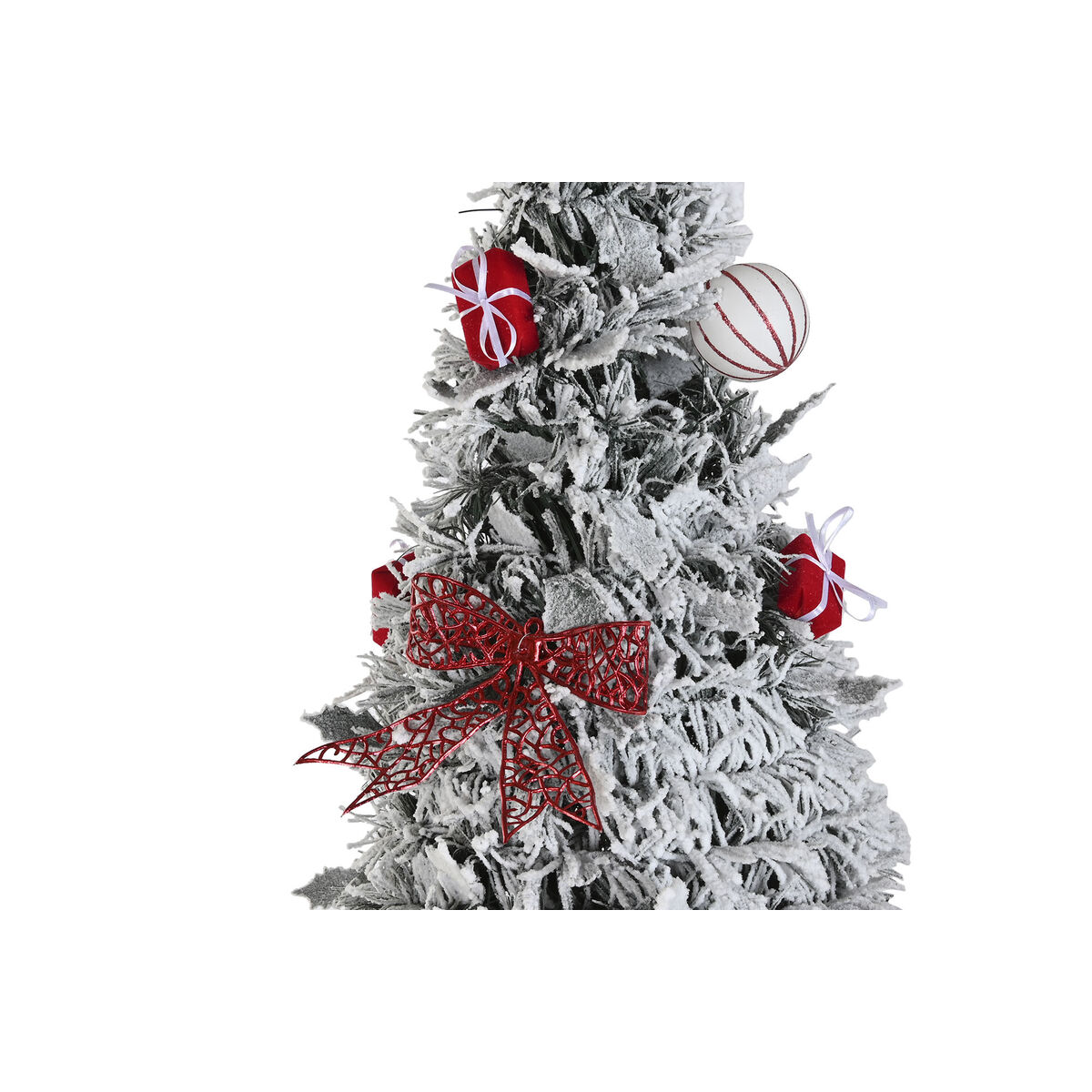 Julgran Home ESPRIT Vit Röd PVC Snöfall - 3