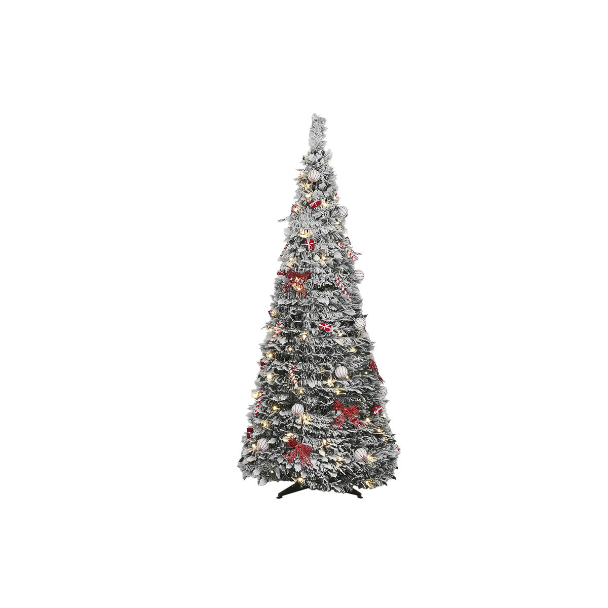 Julgran Home ESPRIT Vit Röd PVC Snöfall - 2