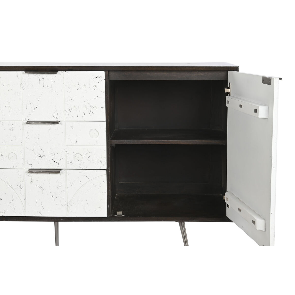 Skänk DKD Home Decor Vit Mörkbrun Mangoträ 150 x 43 x 80 cm - 11