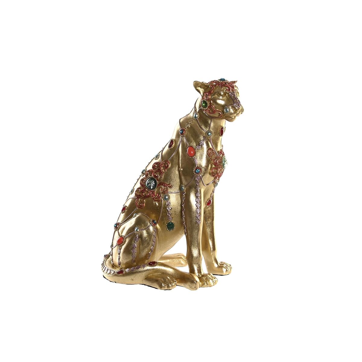 Prydnadsfigur DKD Home Decor Leopard Harts Kolonial (25,5 x 17 x 33 cm) - 3