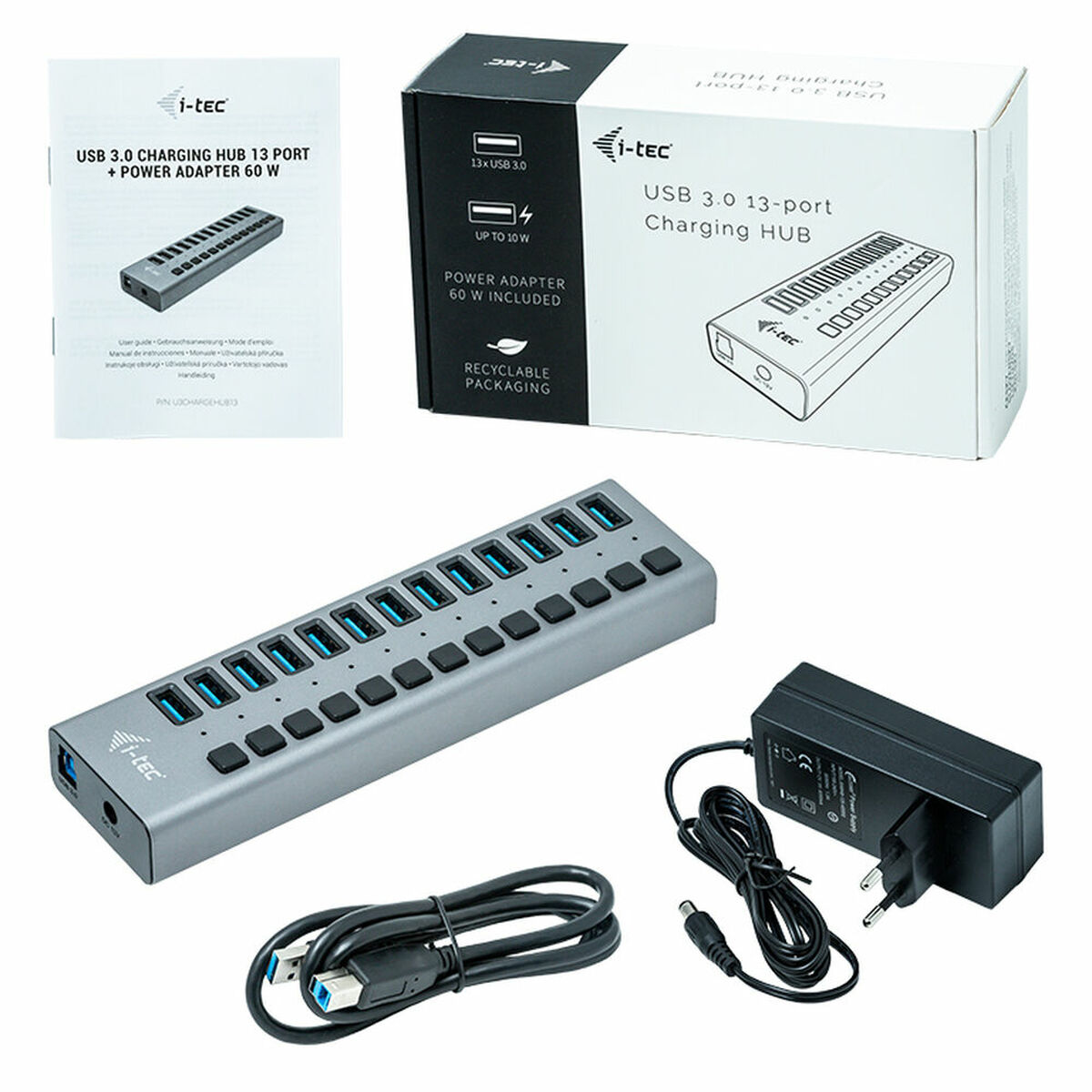 USB-HUB i-Tec U3CHARGEHUB13        60W