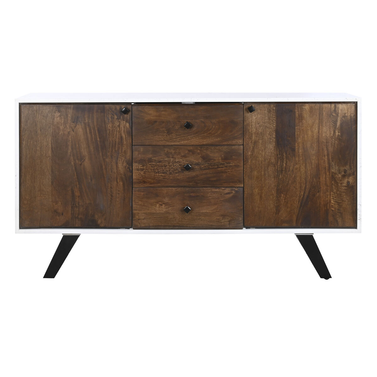 Skänk DKD Home Decor Vit Mörkbrun Mangoträ 150 x 40 x 80 cm - 7