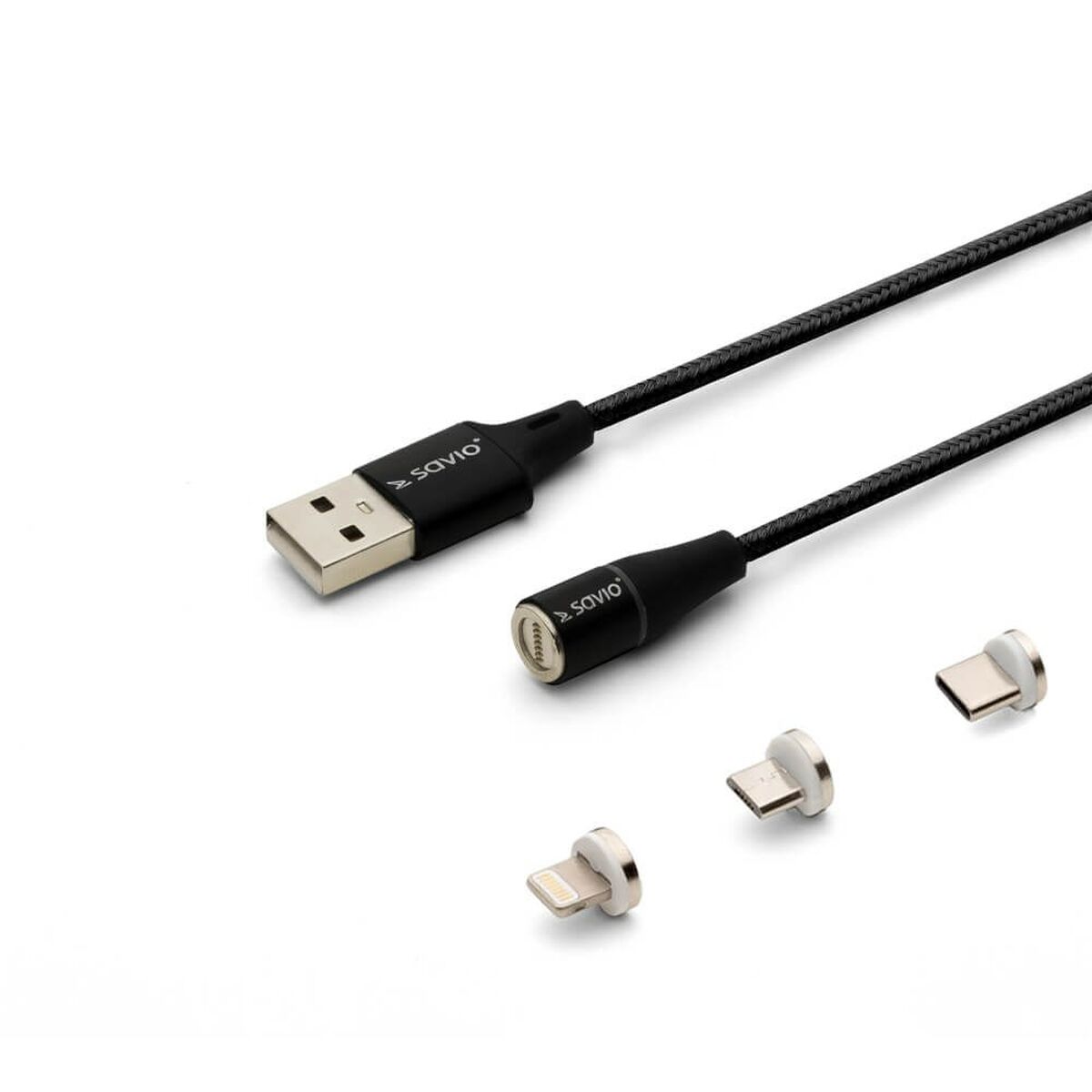 Kabel USB till Lightning Savio CL-155 Svart 2 m - 3