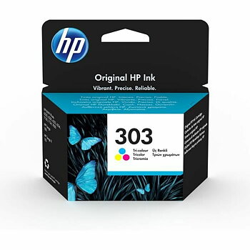 Original Bläckpatron HP 303 Magenta Gul Turkos Trefärgad Cyan/Magenta/Gul