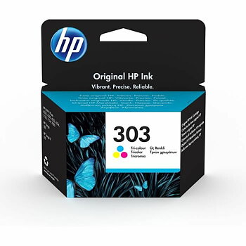Original Bläckpatron HP 303 Magenta Gul Turkos Trefärgad Cyan/Magenta/Gul