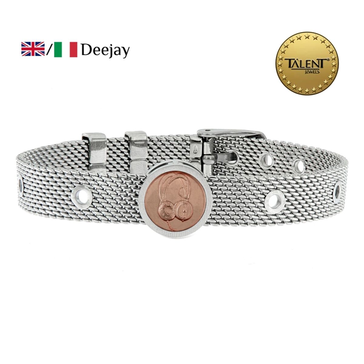 Unisexarmband Deejay Talent Jewels TJA-4-05-02-1-235 Silvrig - 2