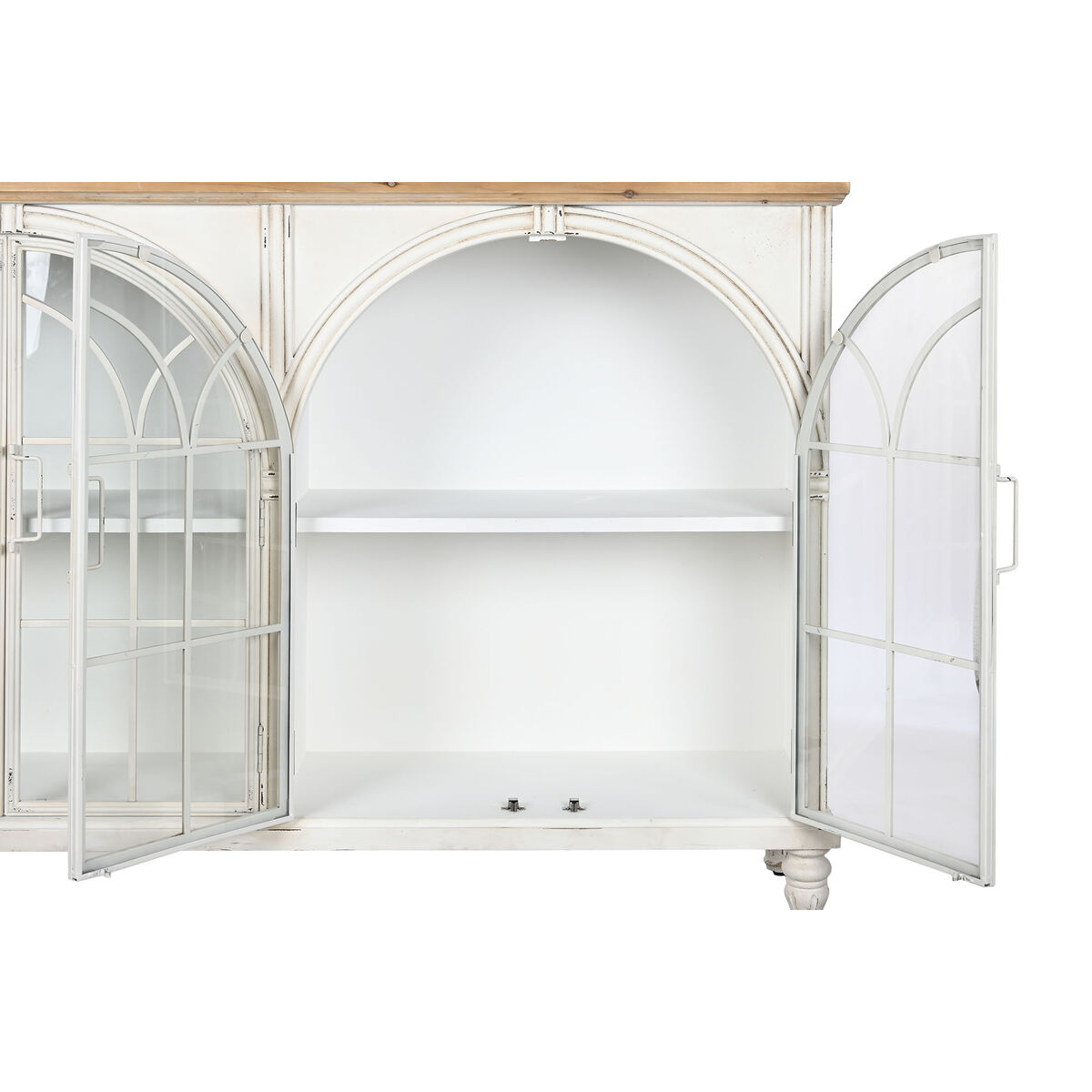 Skänk DKD Home Decor Vit Naturell Glas Gran 150 x 36 x 104 cm - 7