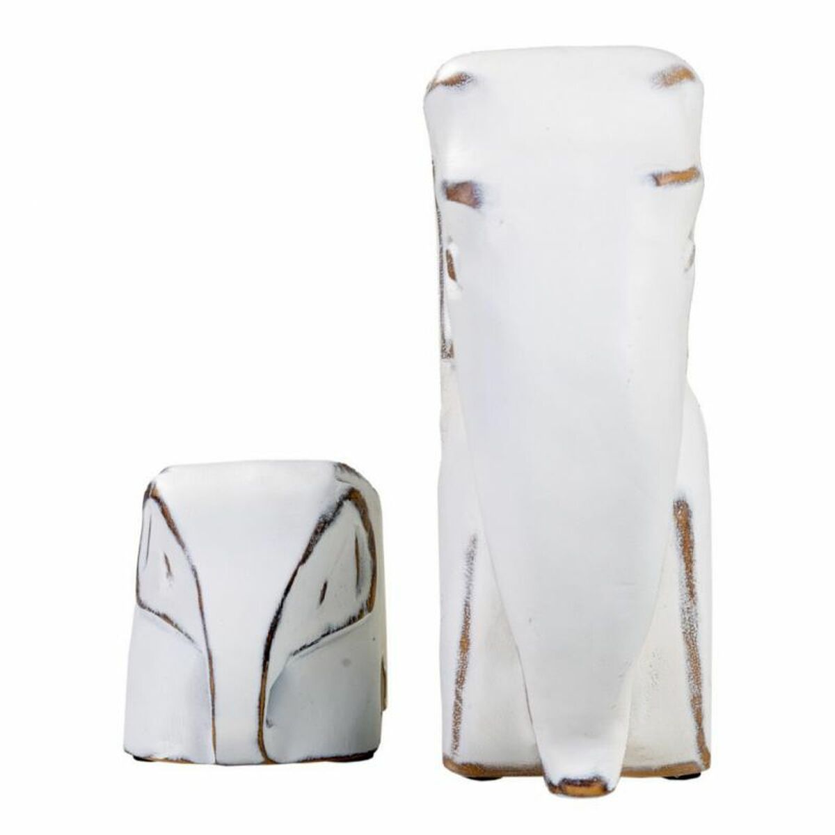 Prydnadsfigur Alexandra House Living Vit Elefant 8 x 21 x 25 cm - 5