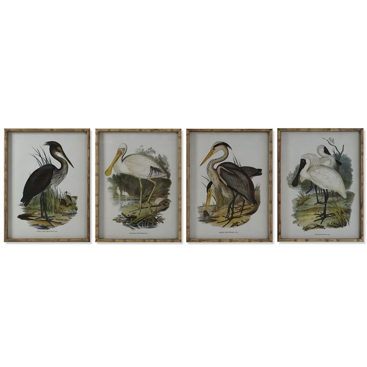 Tavla DKD Home Decor Bambu Glas 45 x 3 x 60 cm