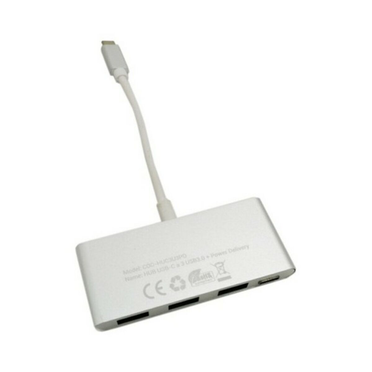 USB-HUB C CoolBox COO-HUC3U3PD Aluminium - 2