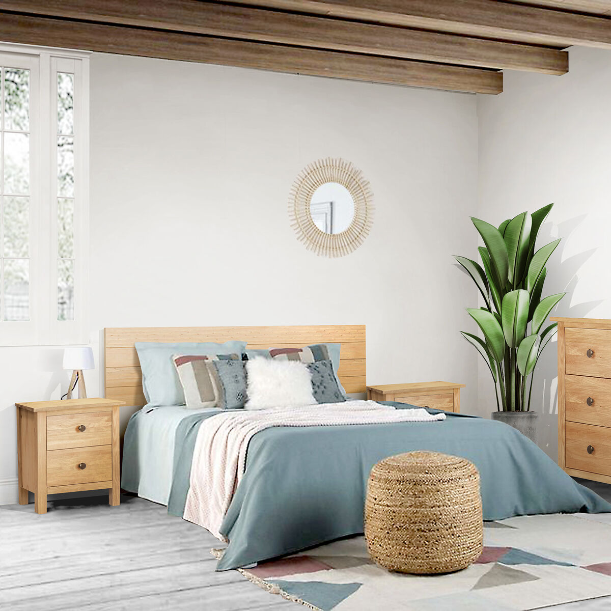 Sänggavel Alexandra House Living Honung 45 x 156 x 3 cm - 6