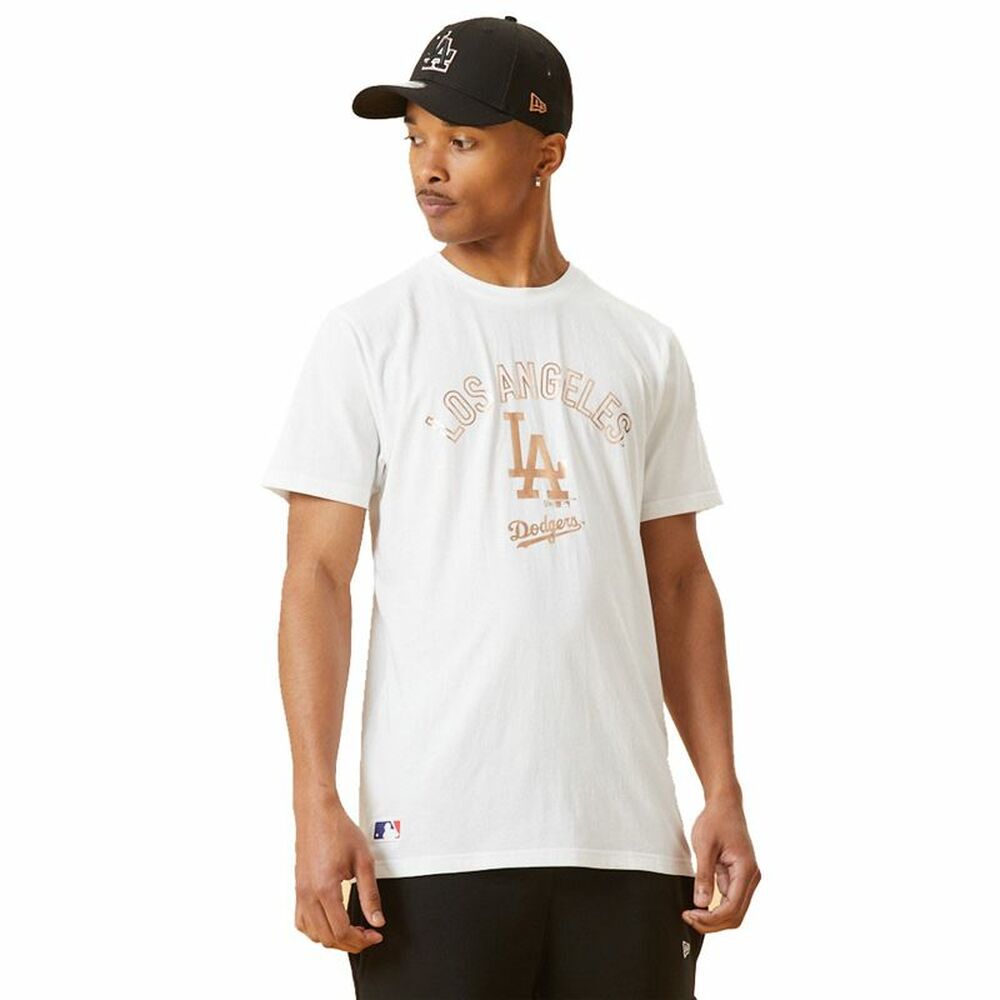 T-shirt med kortärm Herr New Era MLB Metallic Grapich Print Dodger Vit - 8