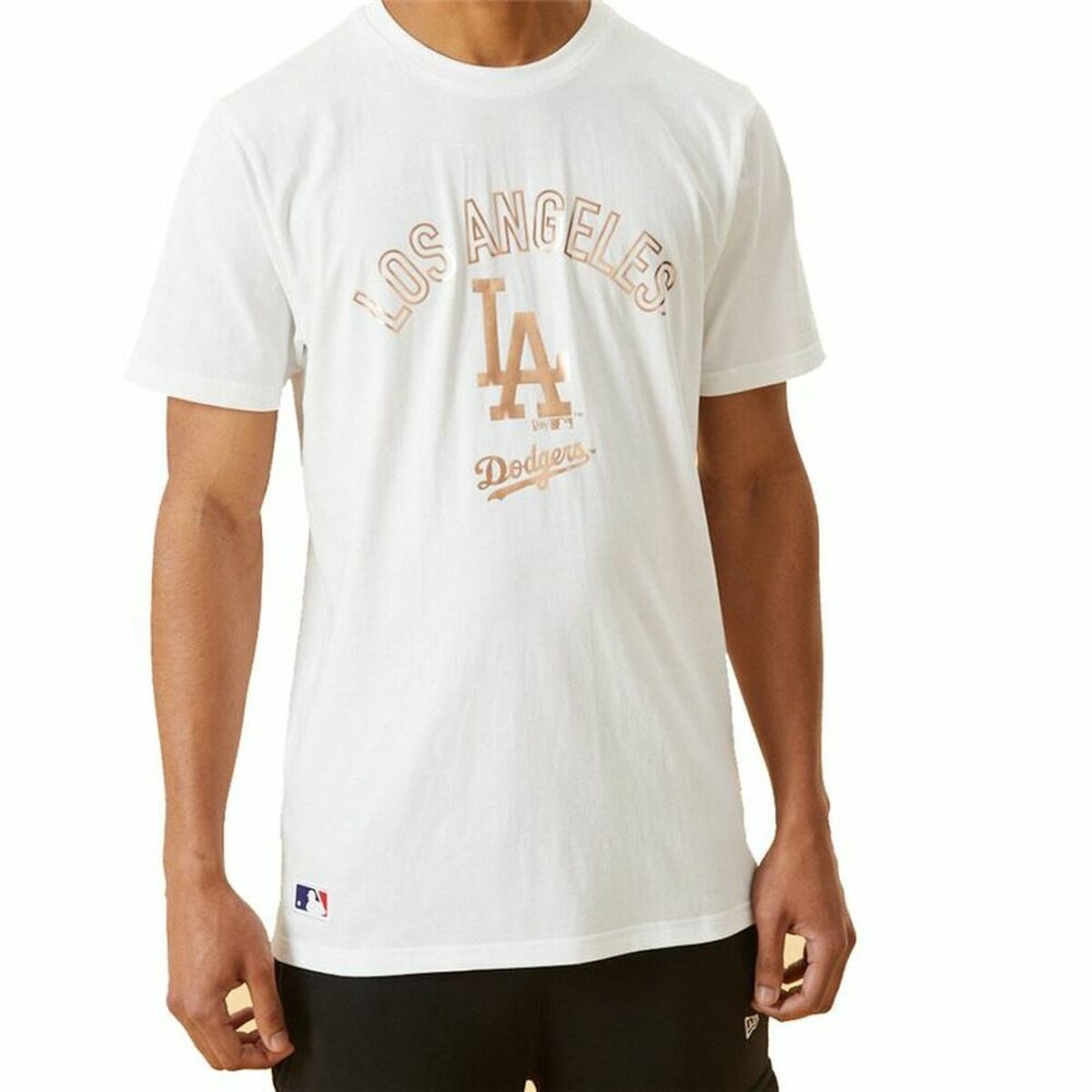 T-shirt med kortärm Herr New Era MLB Metallic Grapich Print Dodger Vit - 11
