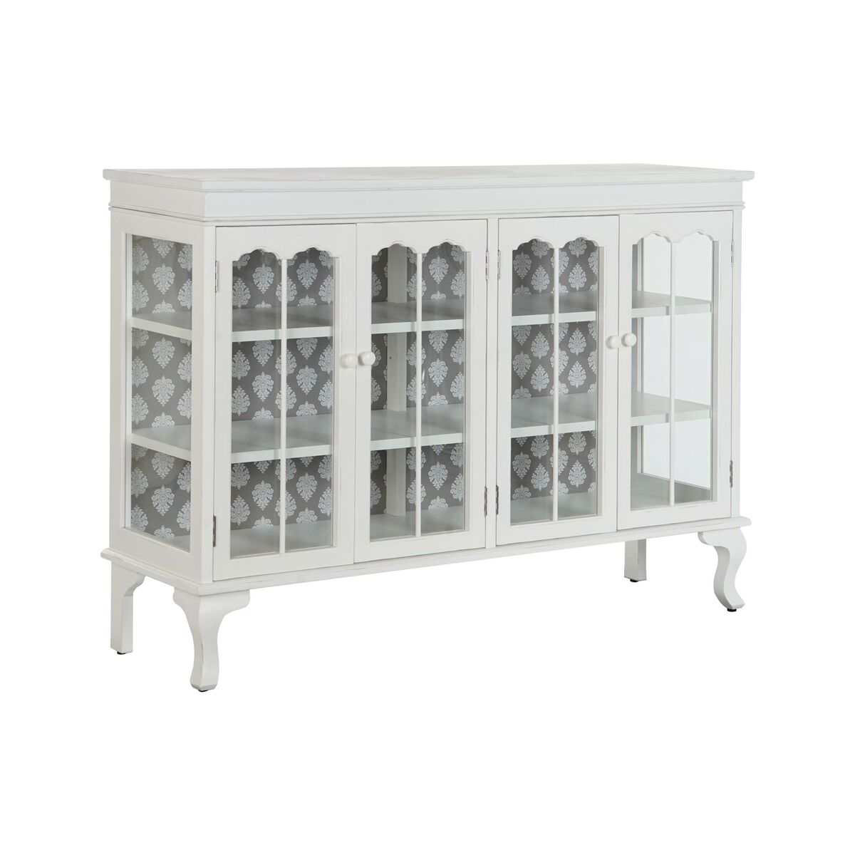 Skänk DKD Home Decor Vit Glas Gran 142,5 x 40,5 x 101,5 cm - 5