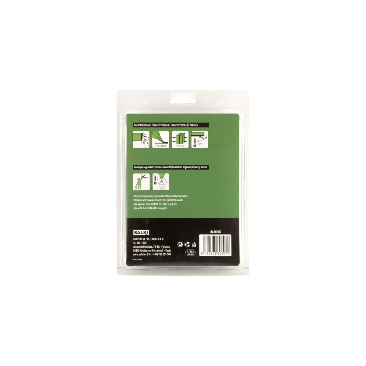 Smältlimstift Salki 430307 Universal Ø 12 x 195 mm 500 g Genomskinligt (25 antal) - 6