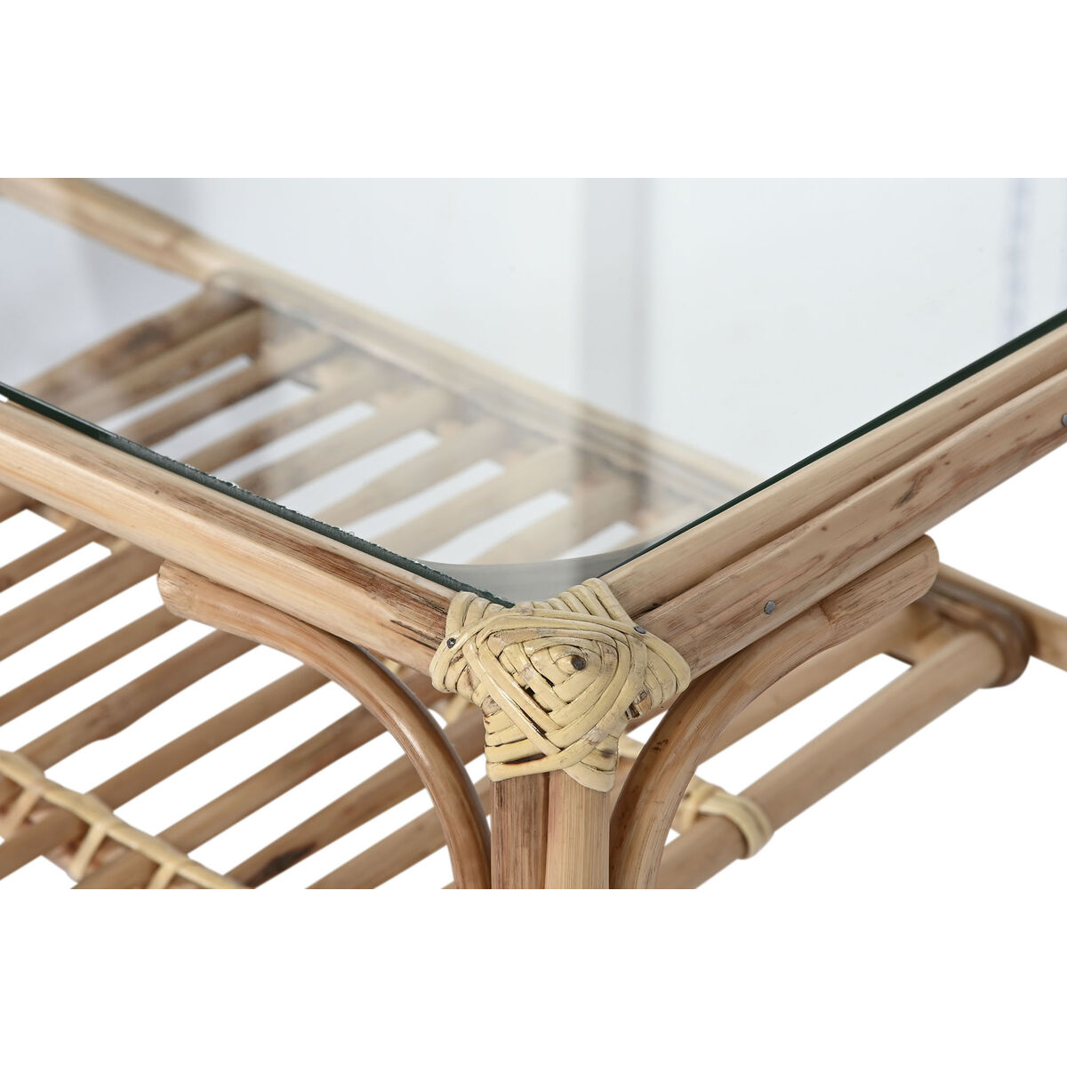 Soffbord Home ESPRIT Naturell Bambu Rattan 76 x 46 x 40 cm - 3