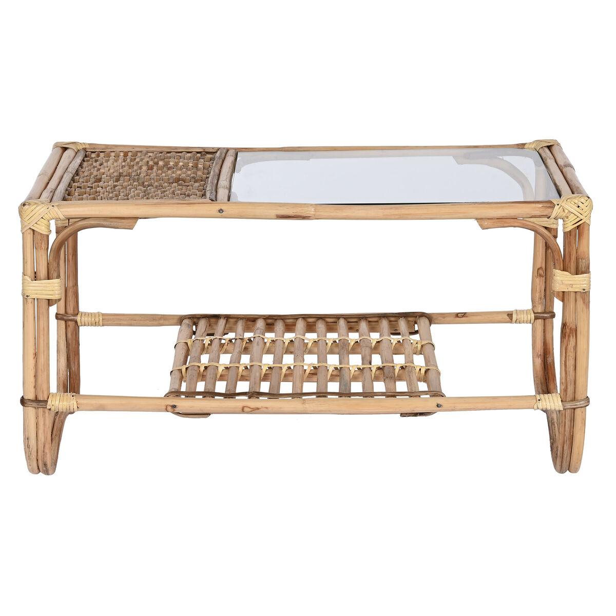 Soffbord Home ESPRIT Naturell Bambu Rattan 76 x 46 x 40 cm - 5