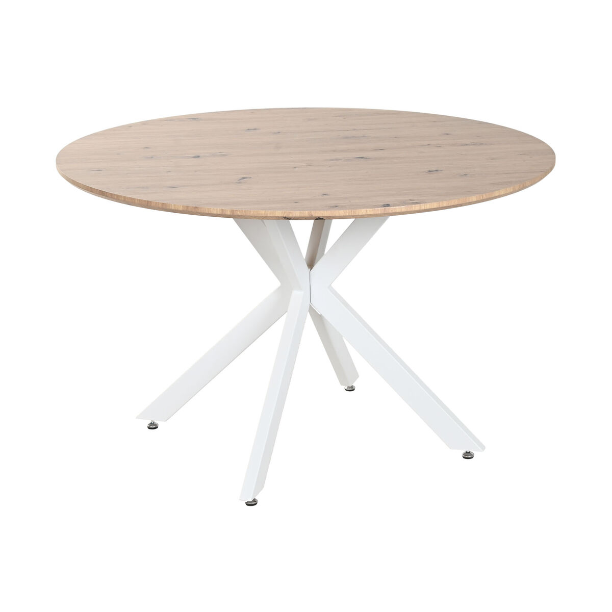 Matsalsbord Home ESPRIT Vit Brun Järn Trä MDF 120 x 120 x 75 cm