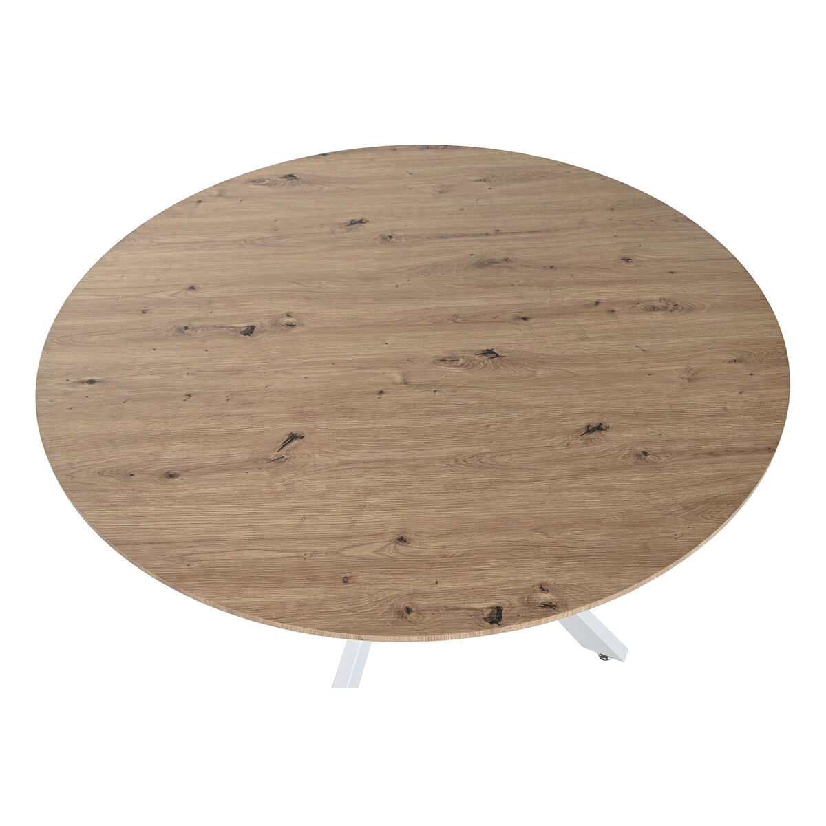Matsalsbord Home ESPRIT Vit Brun Järn Trä MDF 120 x 120 x 75 cm - 2