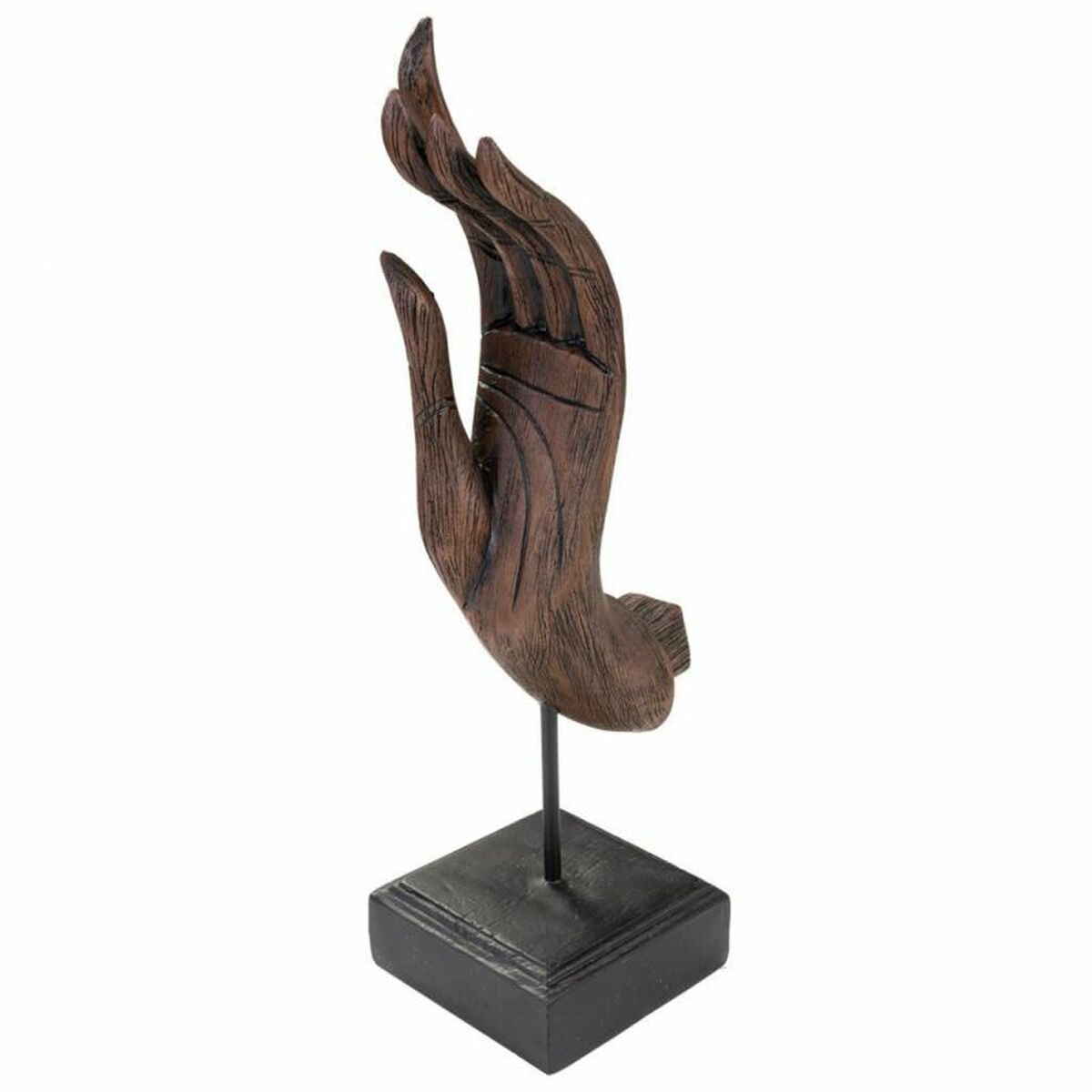 Prydnadsfigur Alexandra House Living Brun Svart Hand 12 x 43 x 17 cm - 4