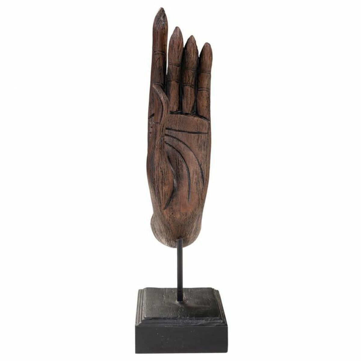 Prydnadsfigur Alexandra House Living Brun Svart Hand 12 x 43 x 17 cm - 3