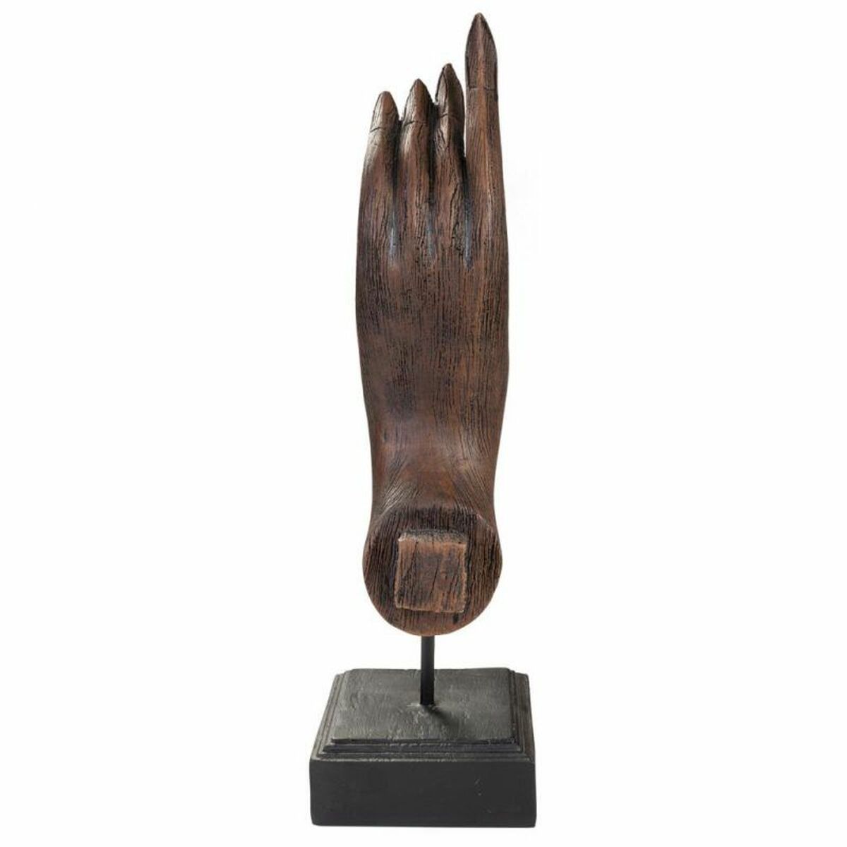 Prydnadsfigur Alexandra House Living Brun Svart Hand 12 x 43 x 17 cm - 5